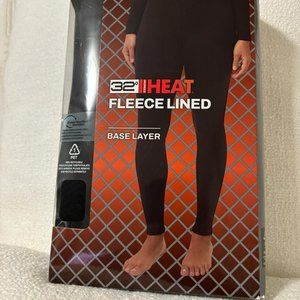 32 Degrees Heat Ladies’ Fleece Lined Base Layer Pant, 2-pack. M,  L